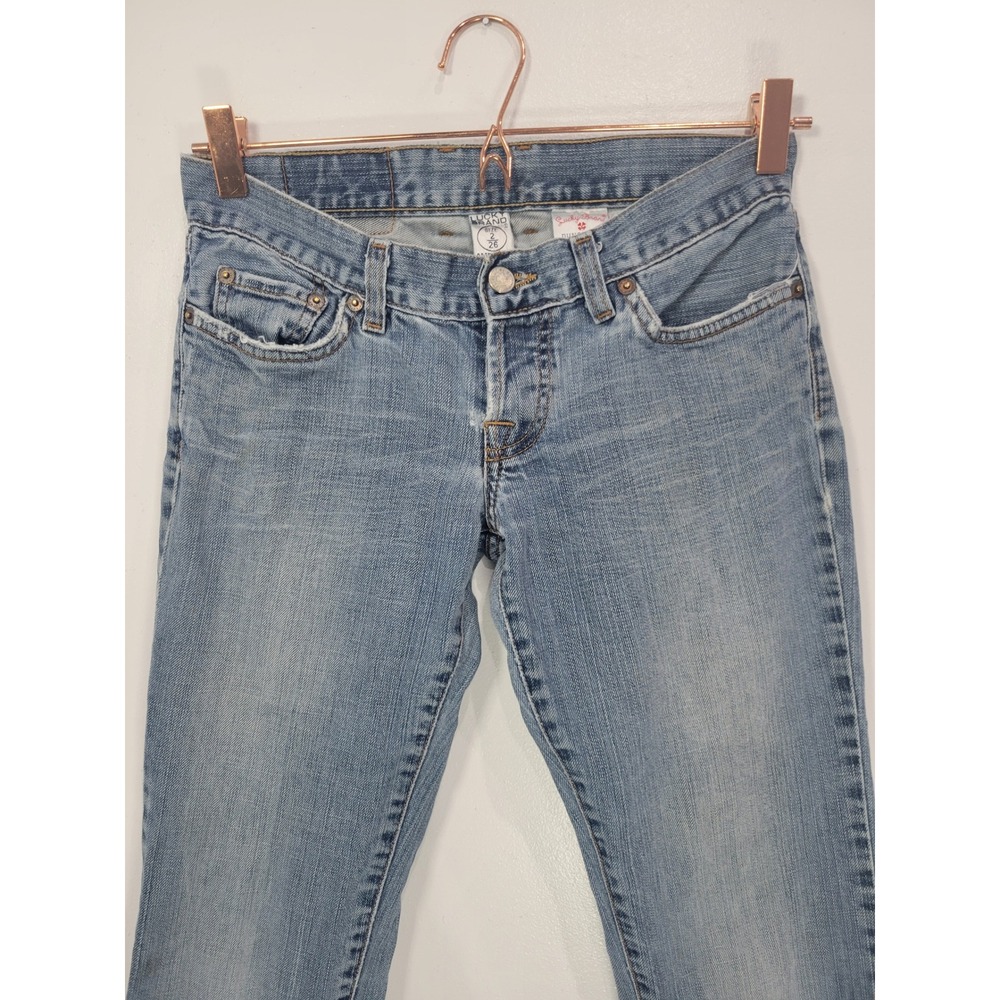 Lucky Brand Lil Maggie Jeans Womens 2/26 Blue Light Wash Low Rise Button Fly USA - Picture 2 of 6